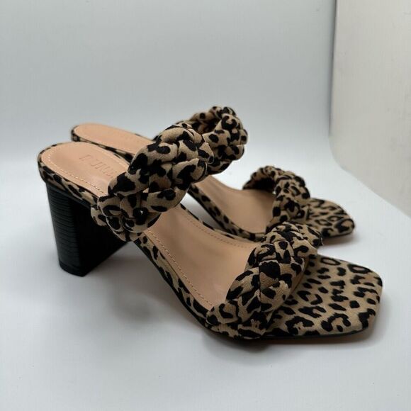 Dunes + CUSHIONAIRE Technology Women's braided Heel Sandal +Memory Foam 6 CHEETA - Picture 1 of 7